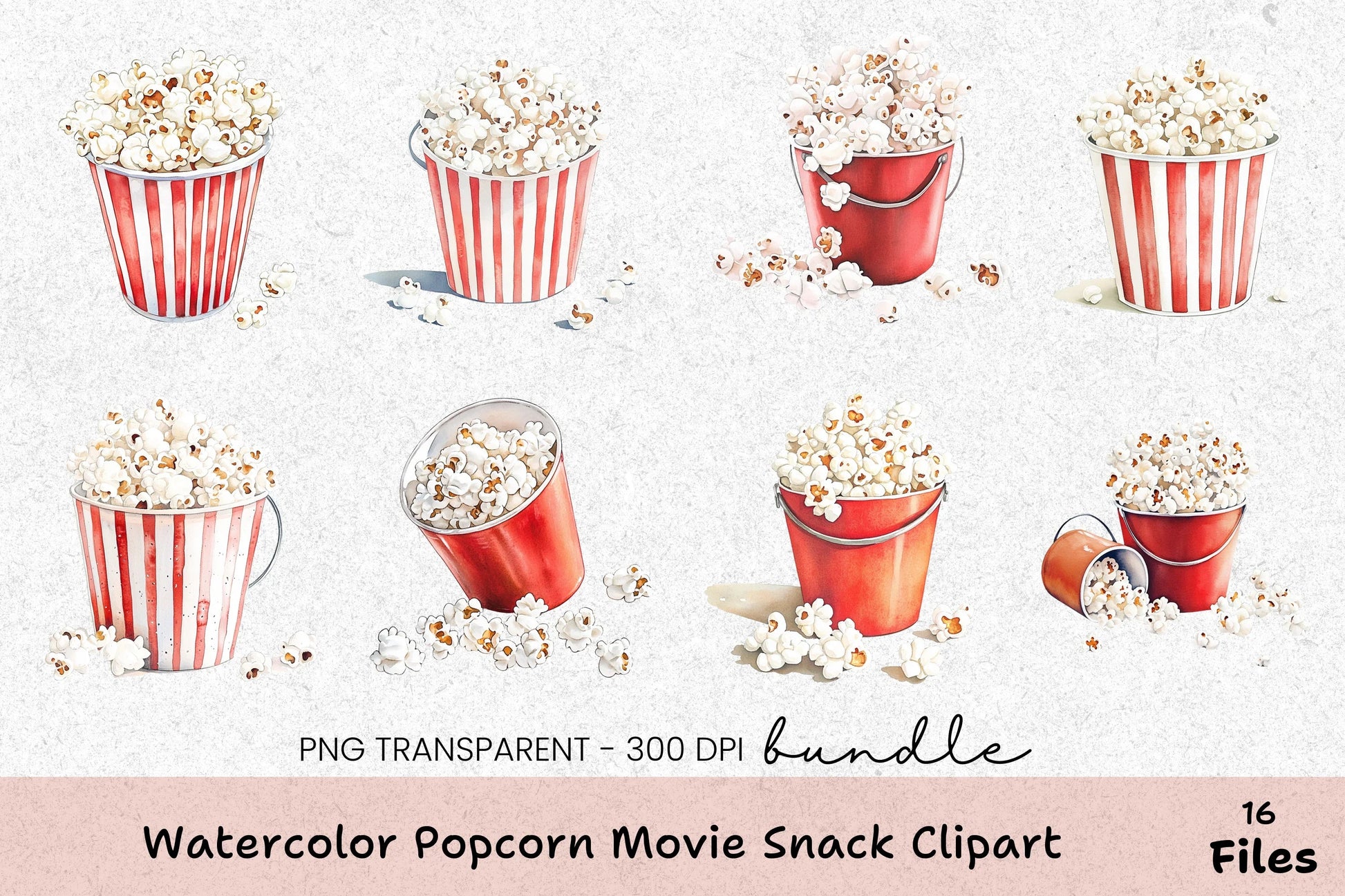 Popcorn Movie Snack Clipart Bundle - CraftNest - Digital Crafting and Art