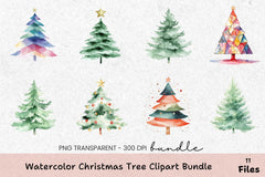 Christmas Tree Clipart Bundle - CraftNest - Digital Crafting and Art