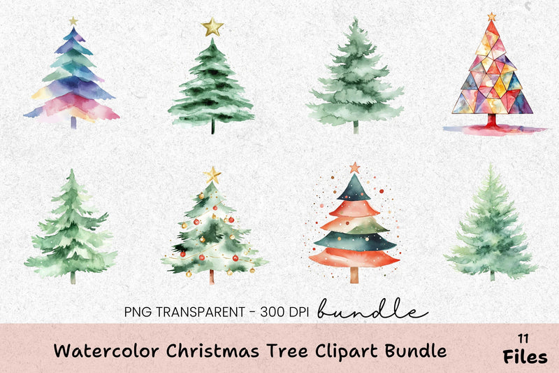 Christmas Tree Clipart Bundle - CraftNest - Digital Crafting and Art