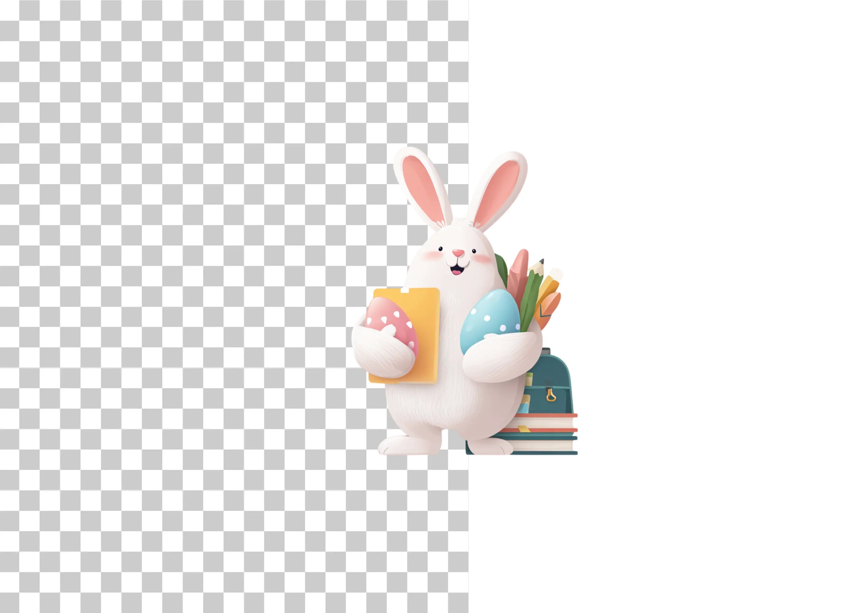 Bunny School Elements Clipart Bundle - CraftNest - Digital Crafting and Art