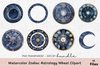 Zodiac Astrology Wheel Clipart Bundle