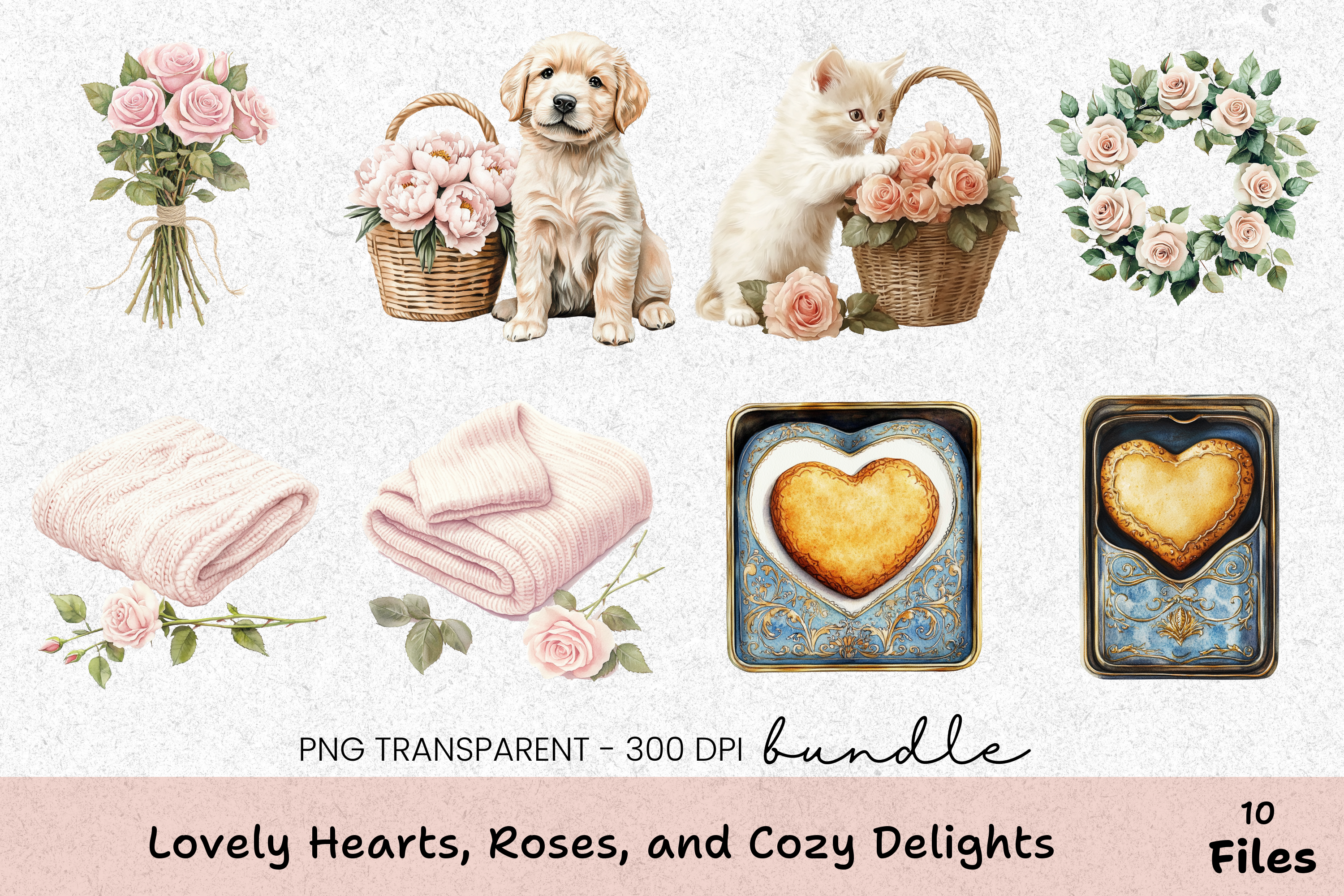 Adorable Valentine's Day Clipart Set Bundle