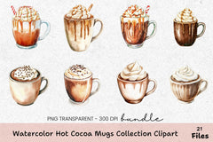 Hot Cocoa Mugs Collection Wrap Bundle - CraftNest - Digital Crafting and Art