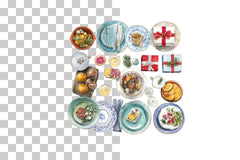 Cozy Dinner Set Clipart Bundle - CraftNest - Digital Crafting and Art