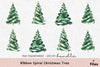Ribbon Spiral Christmas Tree Clipart Bundle