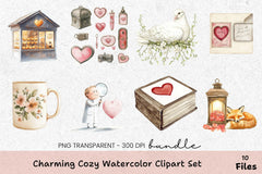 Charming Cozy Clipart Bundle - CraftNest - Digital Crafting and Art
