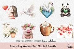 Cozy & Romantic Clipart Bundle - CraftNest - Digital Crafting and Art