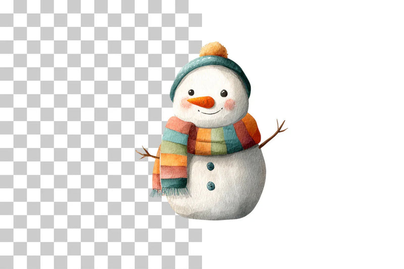 Cute Snowman Clipart Bundle - CraftNest - Digital Crafting and Art