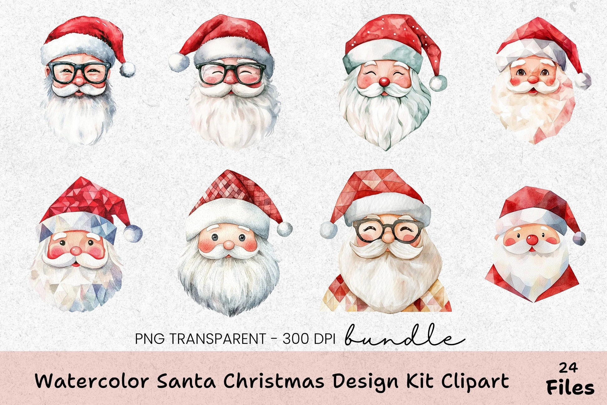 Santa Christmas Design Kit Clipart Bundle - CraftNest - Digital Crafting and Art