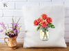 Red Roses in Mason Jars Clipart Bundle