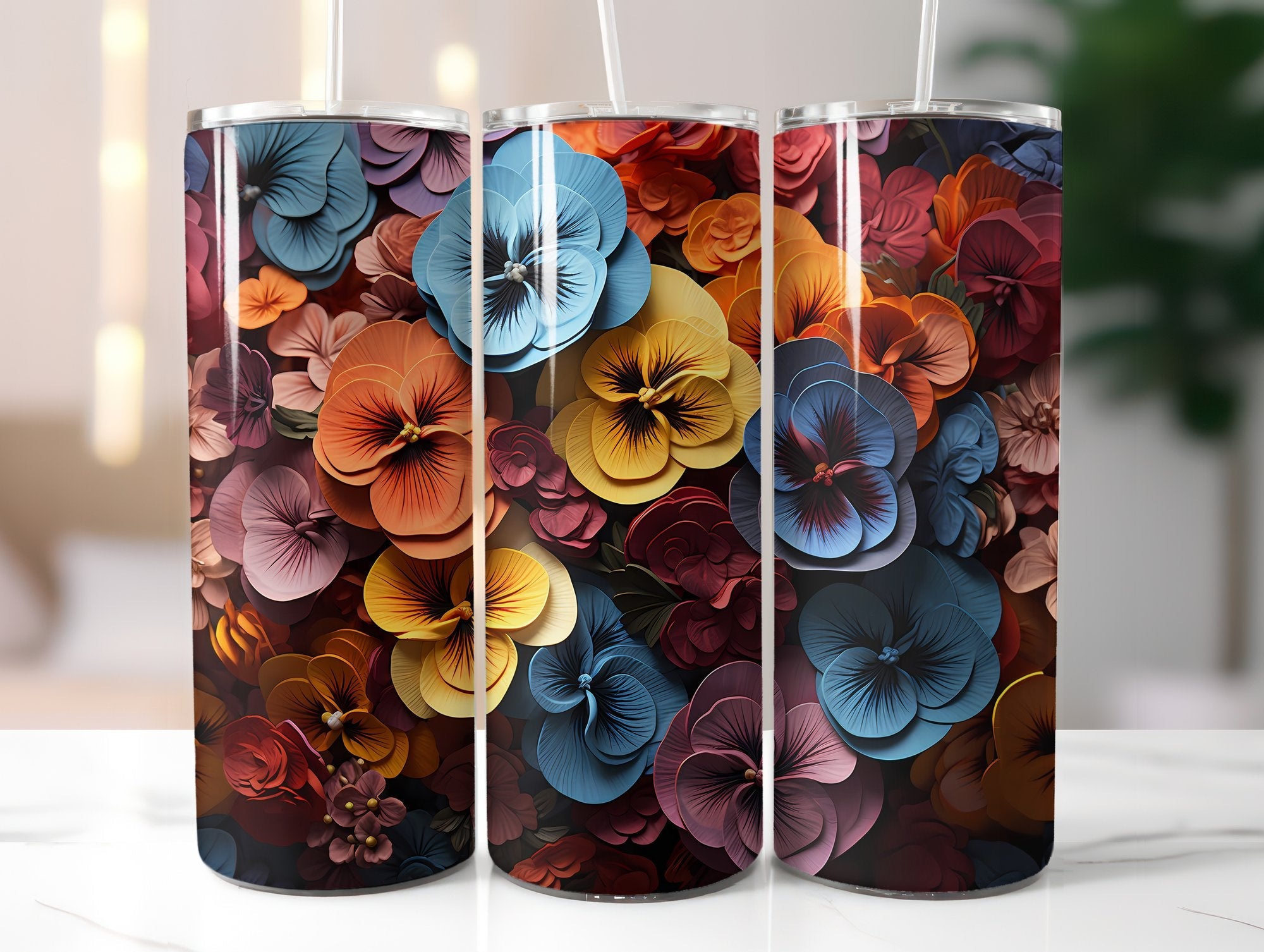 Pansy Palette in Fall Tumbler Wrap - CraftNest