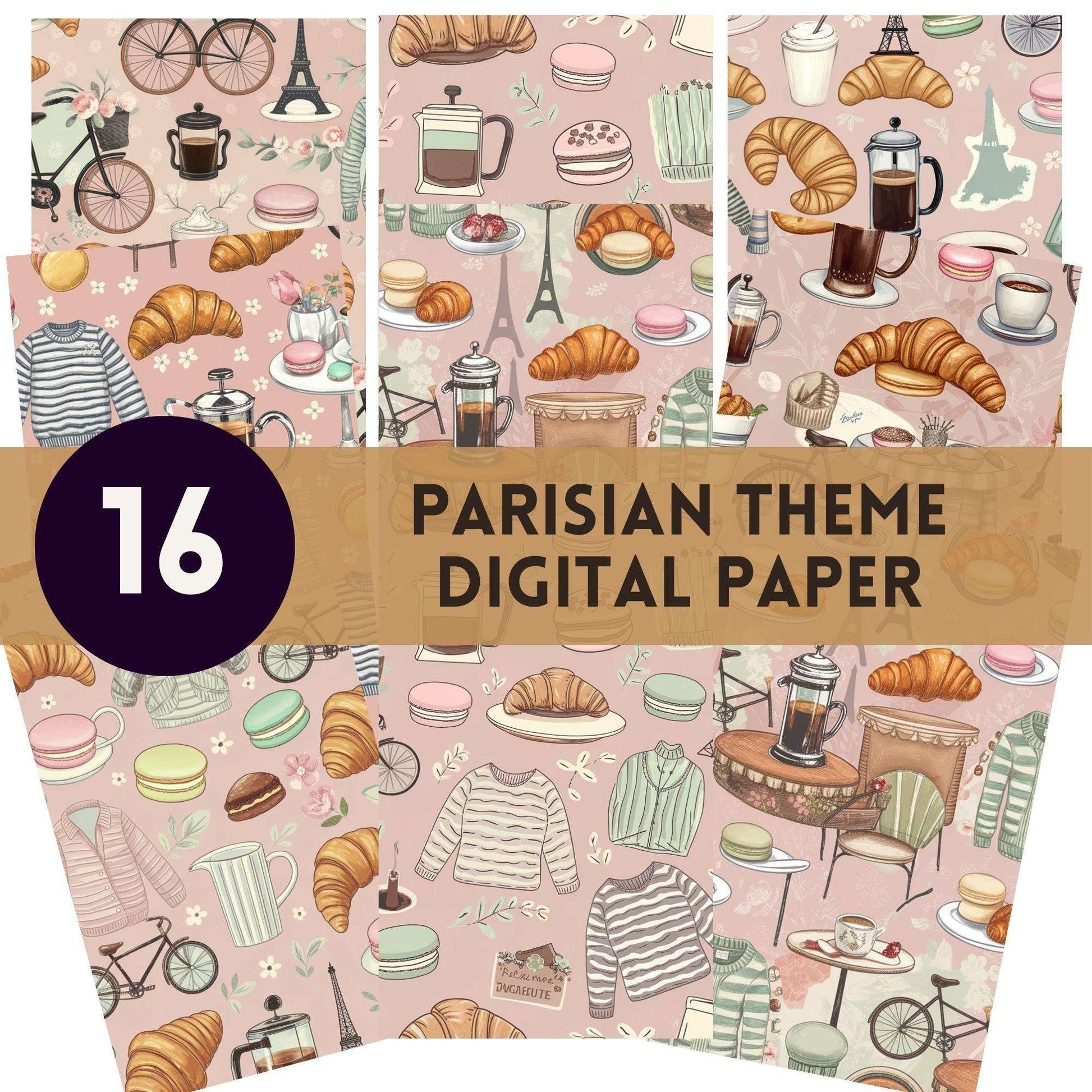 Digital Parisian Texture Clipart - CraftNest - Digital Crafting and Art
