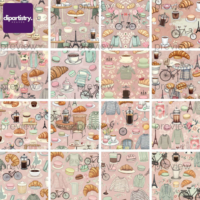 Digital Parisian Texture Clipart - CraftNest - Digital Crafting and Art
