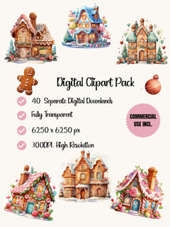 Gingerbread House Fairytale Clipart - CraftNest - Digital Crafting and Art