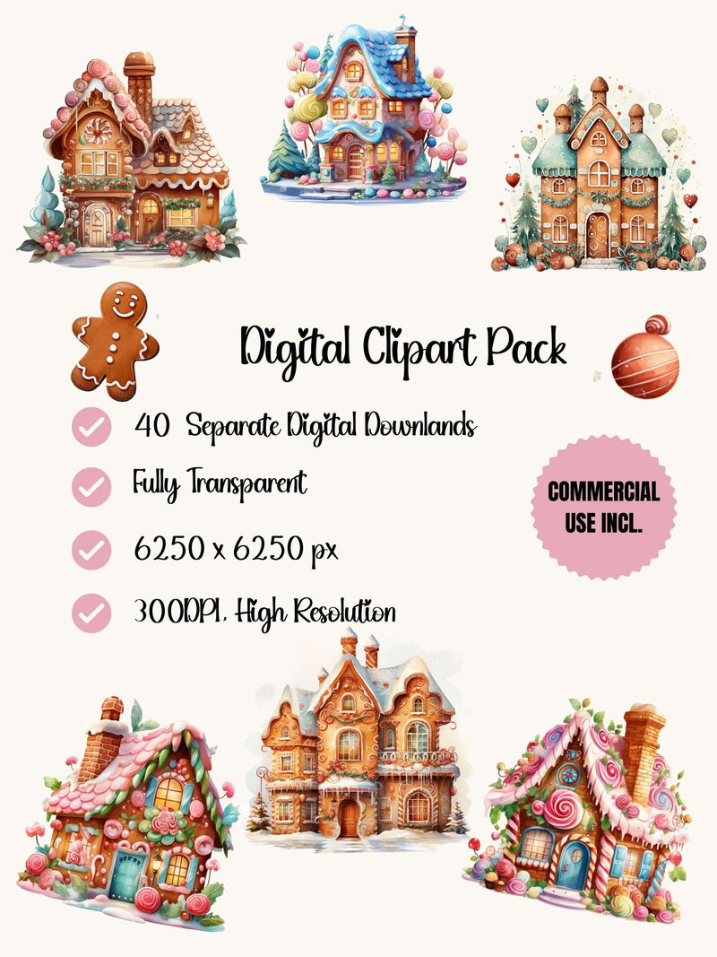 Gingerbread House Fairytale Clipart - CraftNest - Digital Crafting and Art