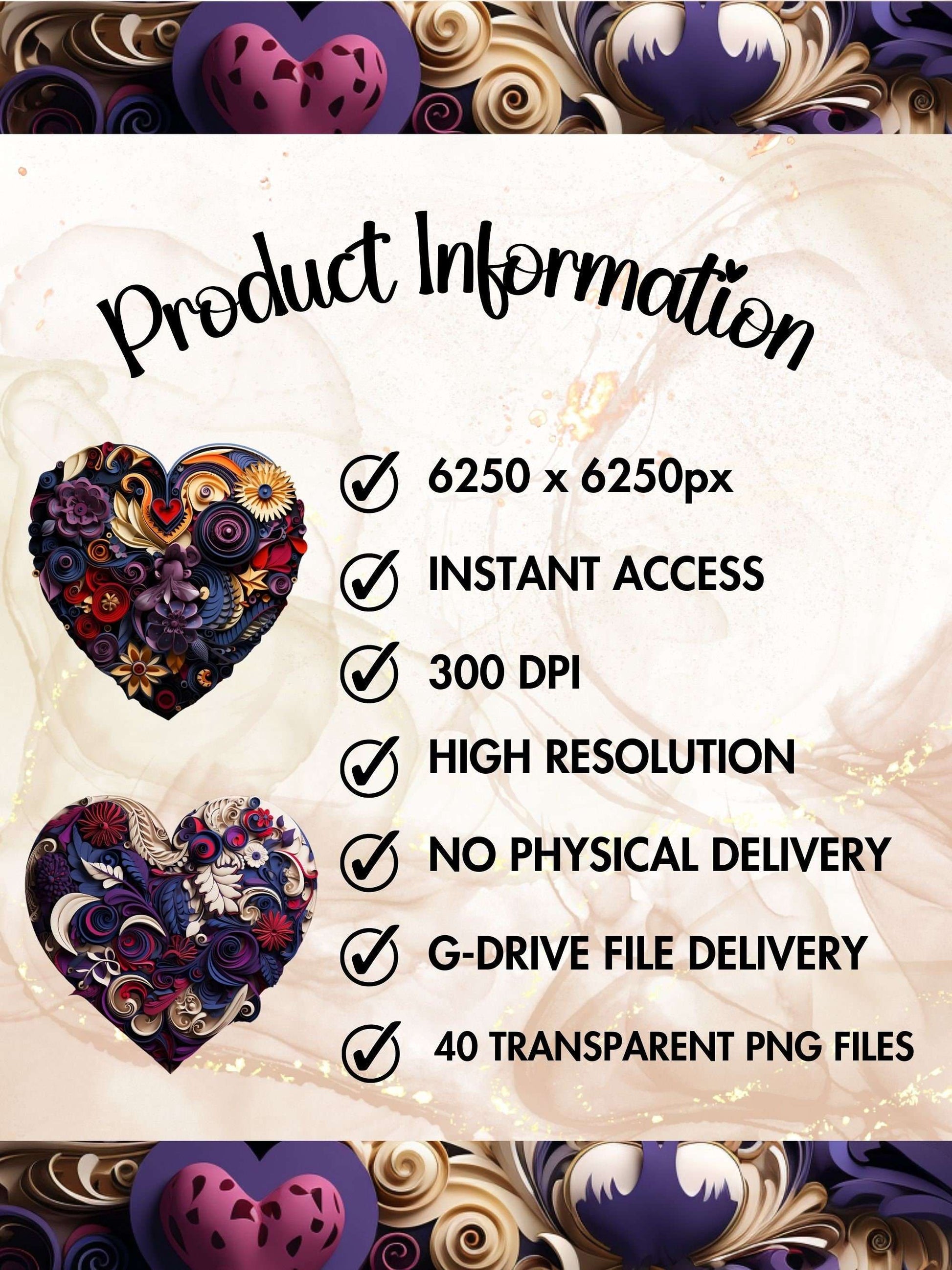 Valentines Hearts Quilling Clipart - CraftNest - Digital Crafting and Art