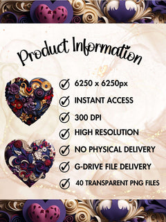 Valentines Hearts Quilling Clipart - CraftNest - Digital Crafting and Art