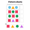Pattern Sheets Cut and Paste Worksheets