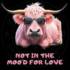 Pink Cow Not in the Mood Apparel Clipart