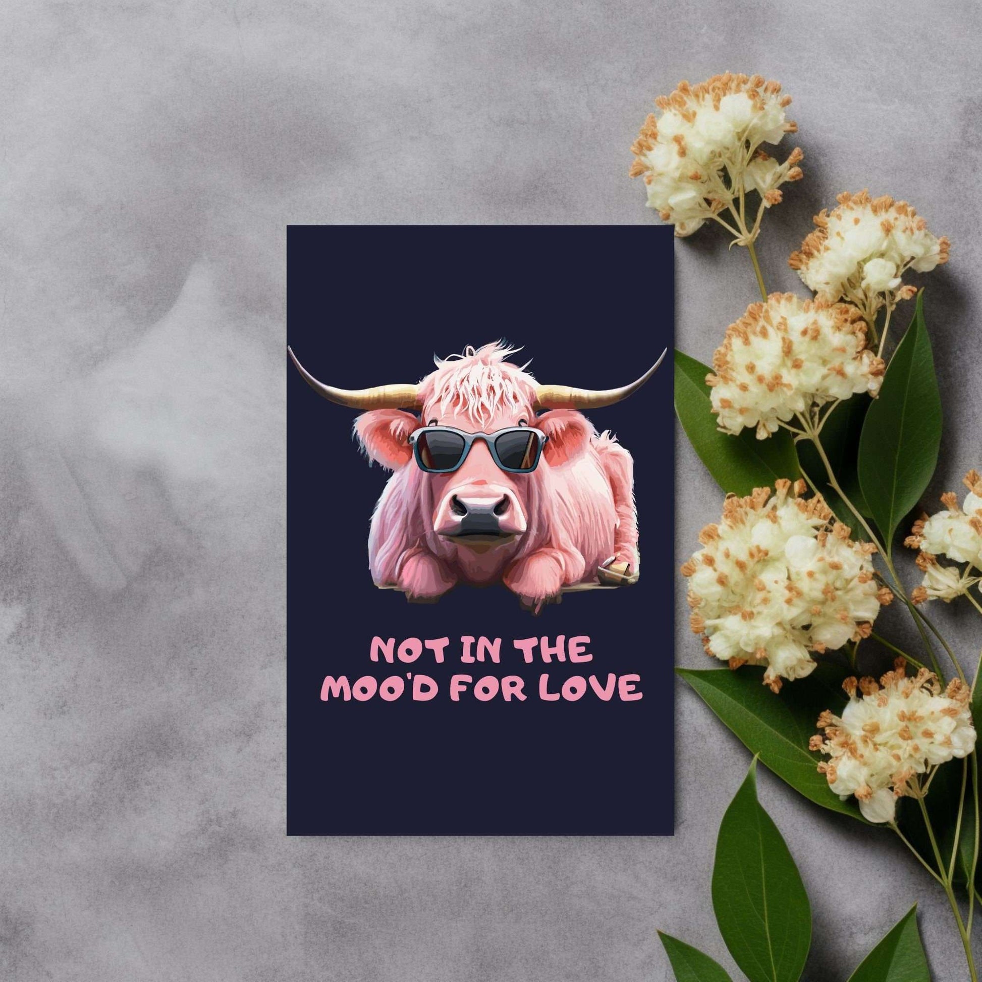 Pink Cow Not in the Mood Apparel Clipart - CraftNest - Digital Crafting and Art