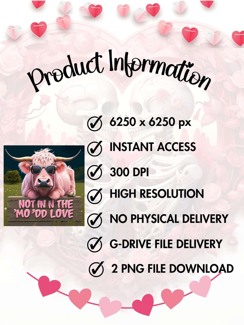 Pink Cow Not in the Mood Apparel Clipart - CraftNest - Digital Crafting and Art