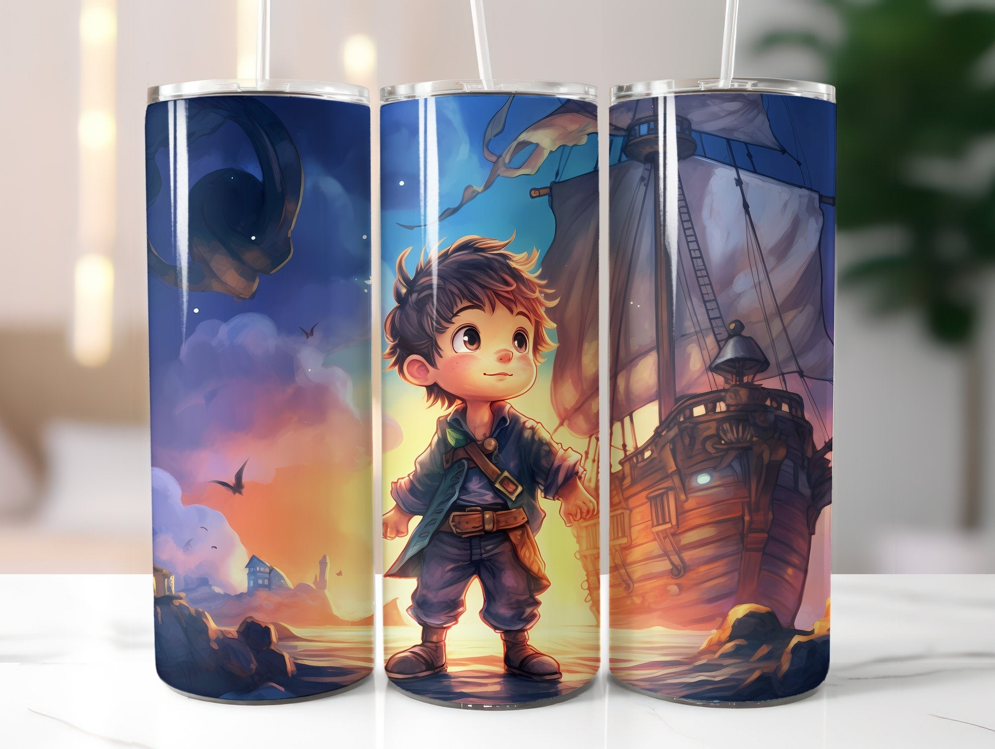 Cute Pirate Tumbler Wrap - CraftNest