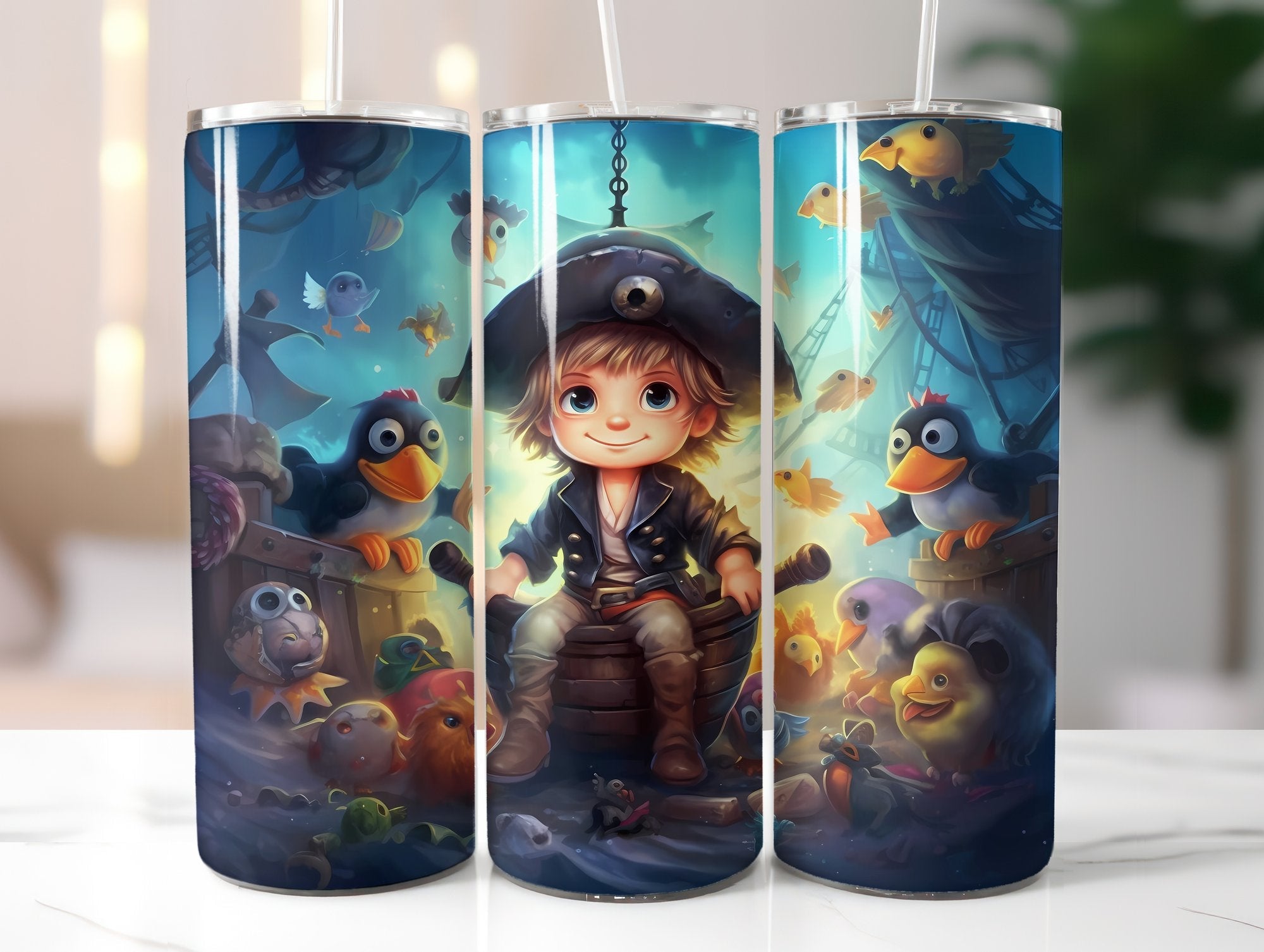 Cute Pirate Tumbler Wrap - CraftNest
