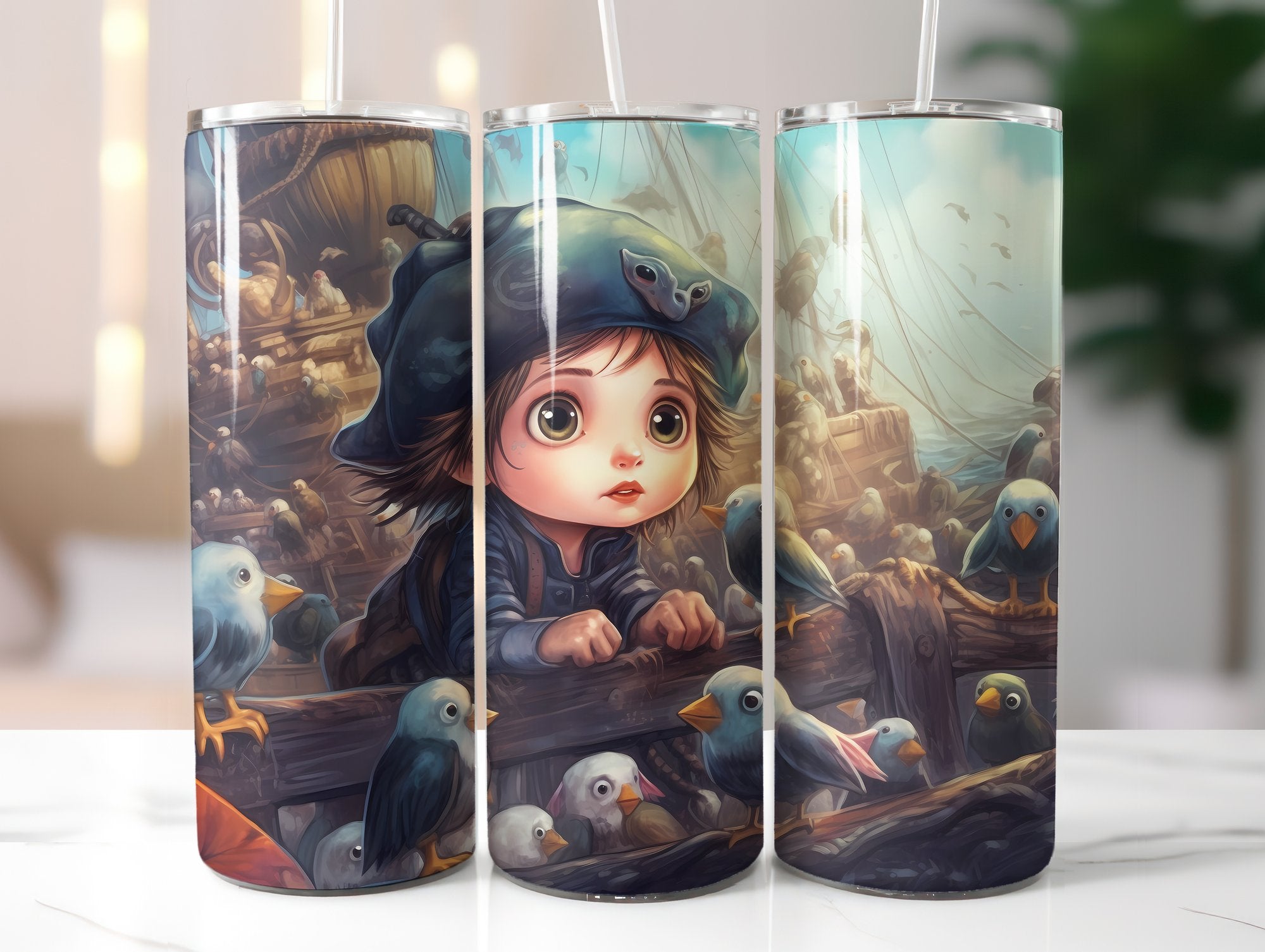 Cute Pirate Tumbler Wrap - CraftNest