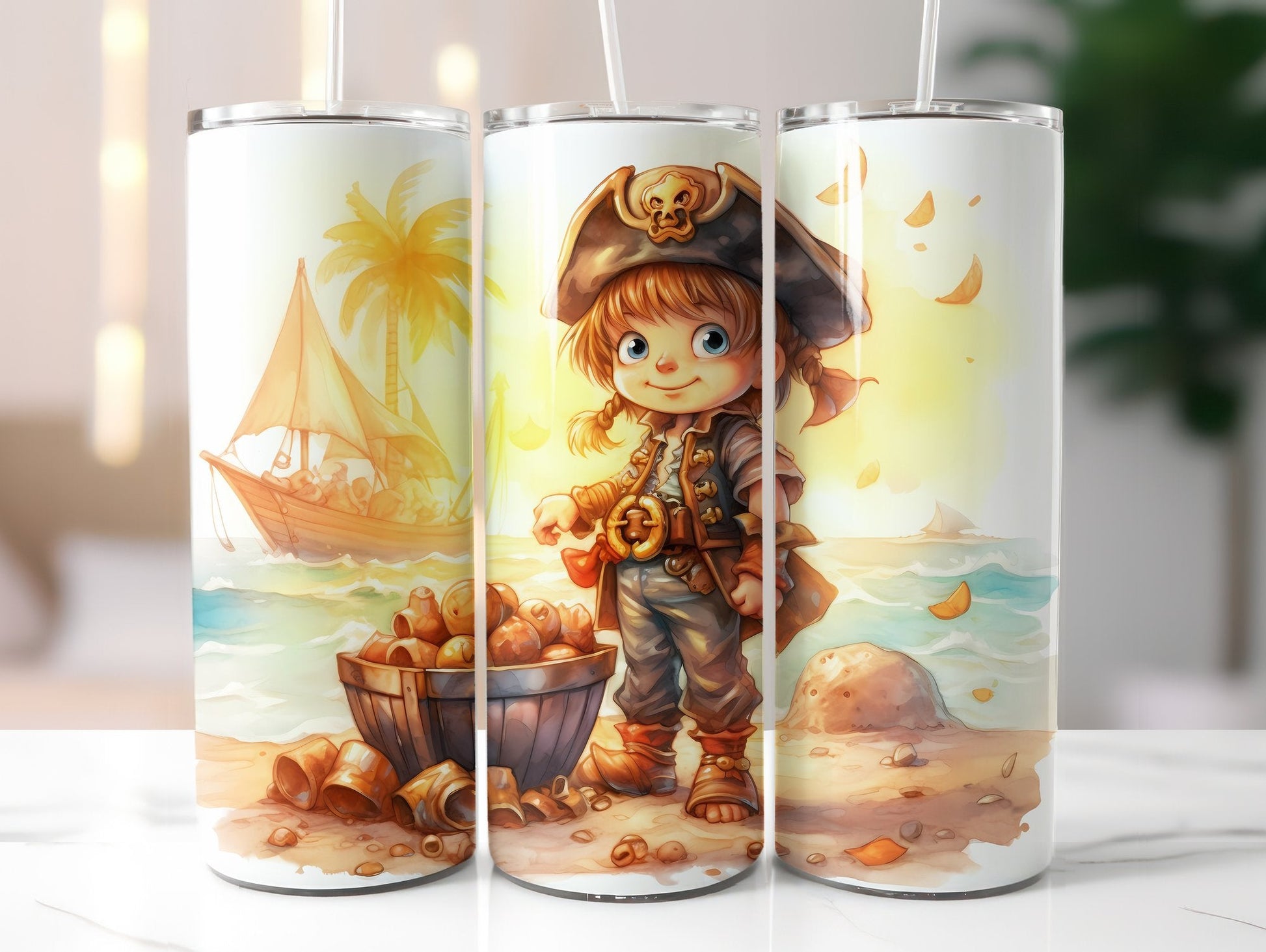 Cute Pirate Tumbler Wrap - CraftNest