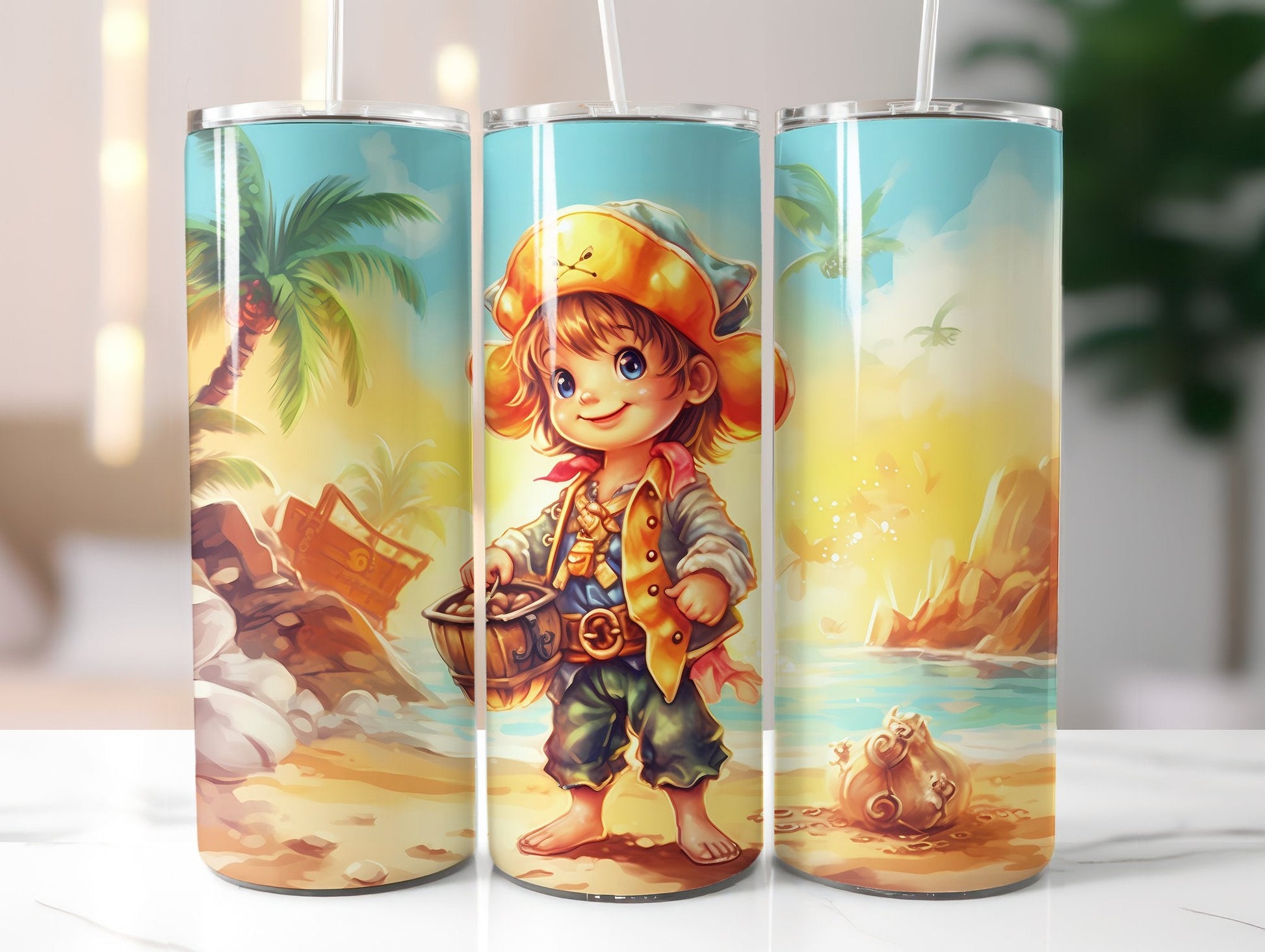 Cute Pirate Tumbler Wrap - CraftNest