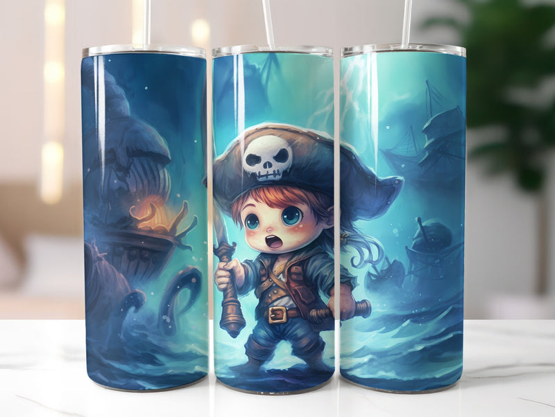 Cute Pirate Tumbler Wrap - CraftNest