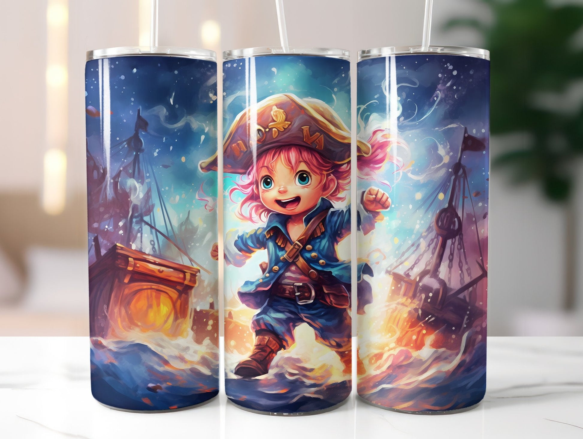 Cute Pirate Tumbler Wrap - CraftNest