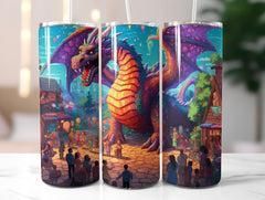 Pixel Art Dragon Tumbler Wrap - CraftNest