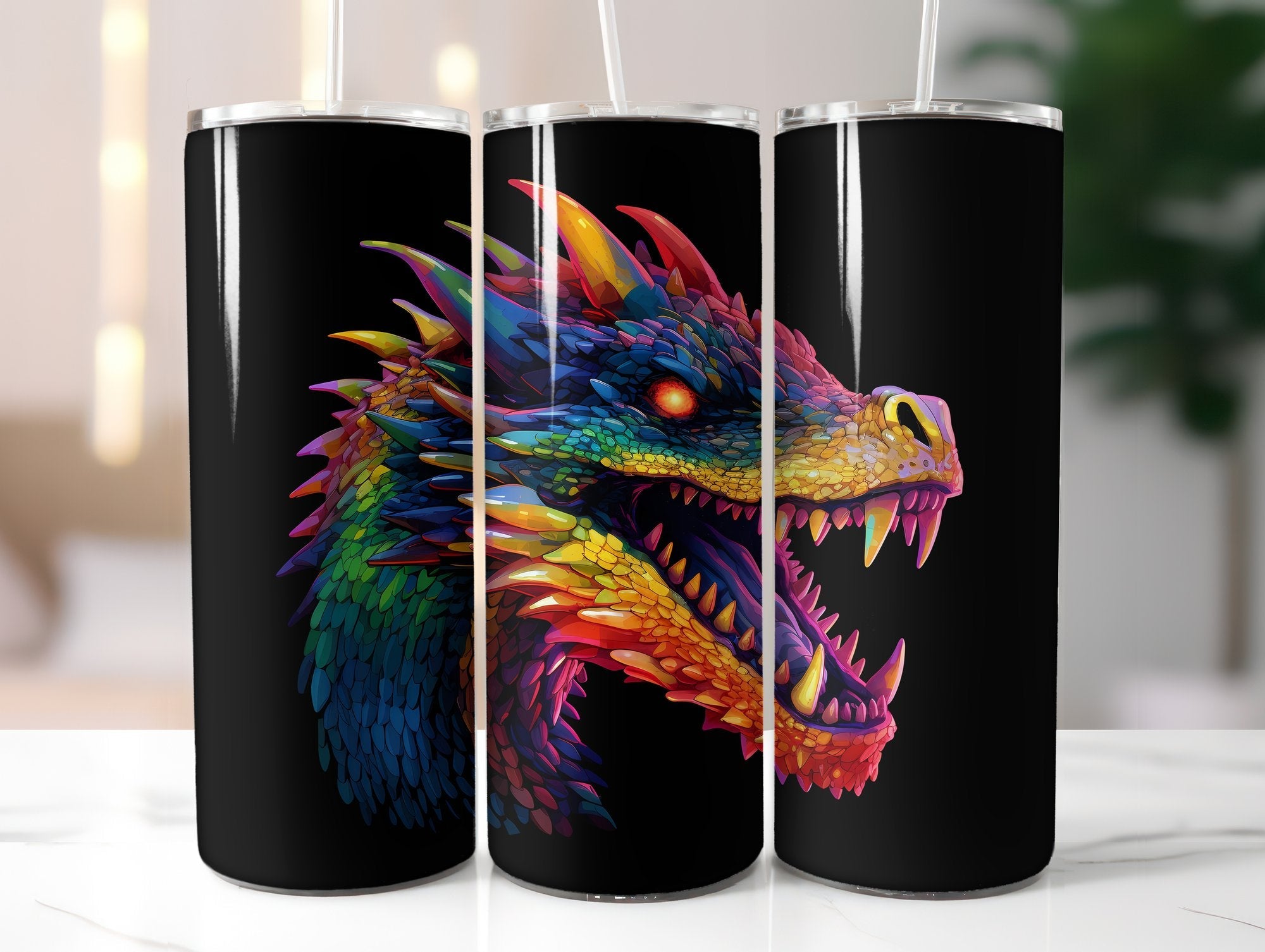 Pixel Art Dragon Tumbler Wrap - CraftNest