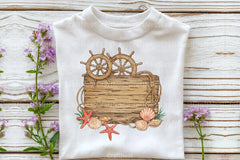 Wooden Board Seashells Clipart Bundle 1 - CraftNest - Digital Crafting and Art