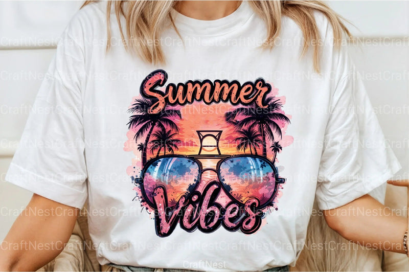 Summer Vibes Sunglasses Clipart Bundle 55 - CraftNest - Digital Crafting and Art