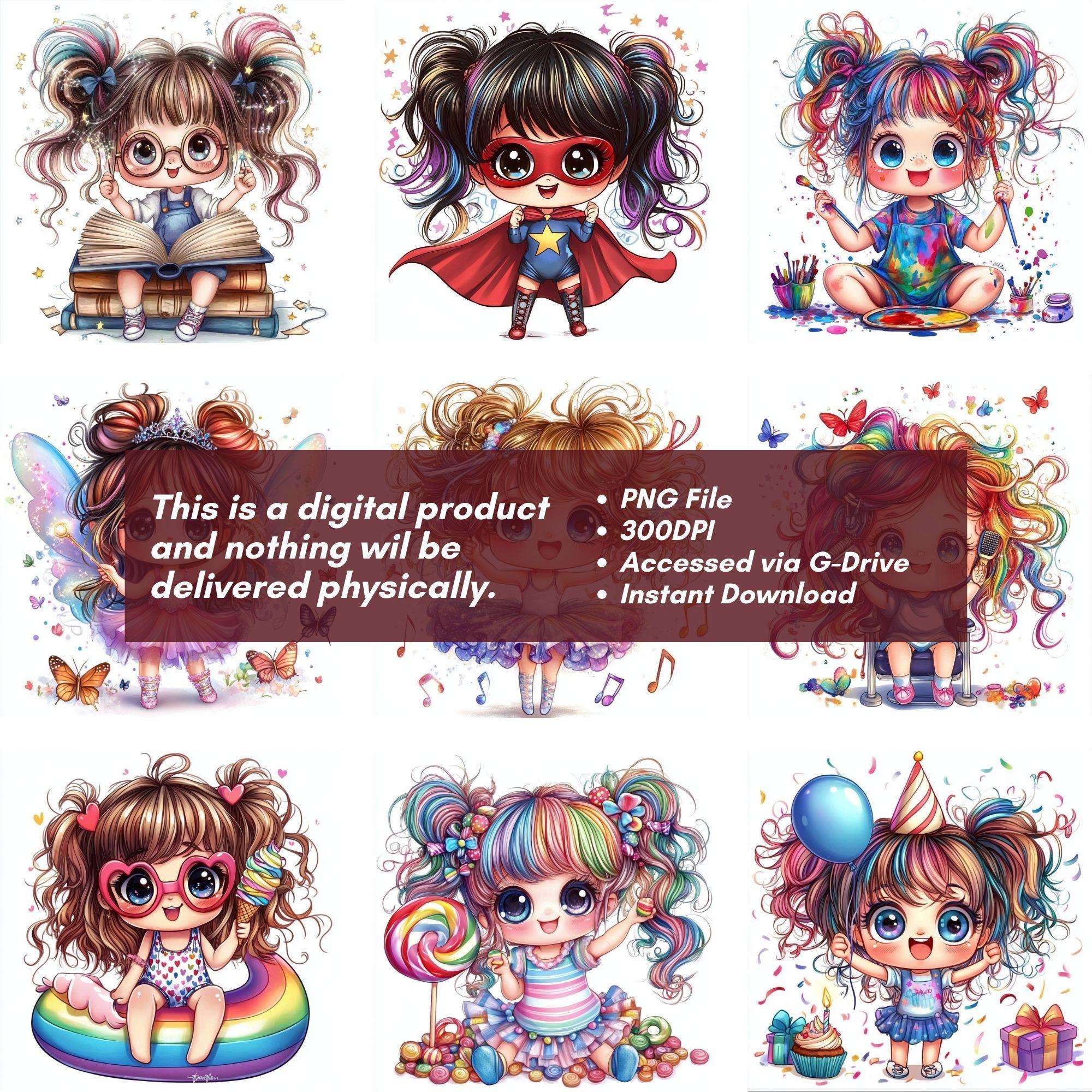 Quirky Girl Clipart - CraftNest - Digital Crafting and Art