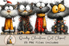 Quirky Christmas Cat Clipart Bundle