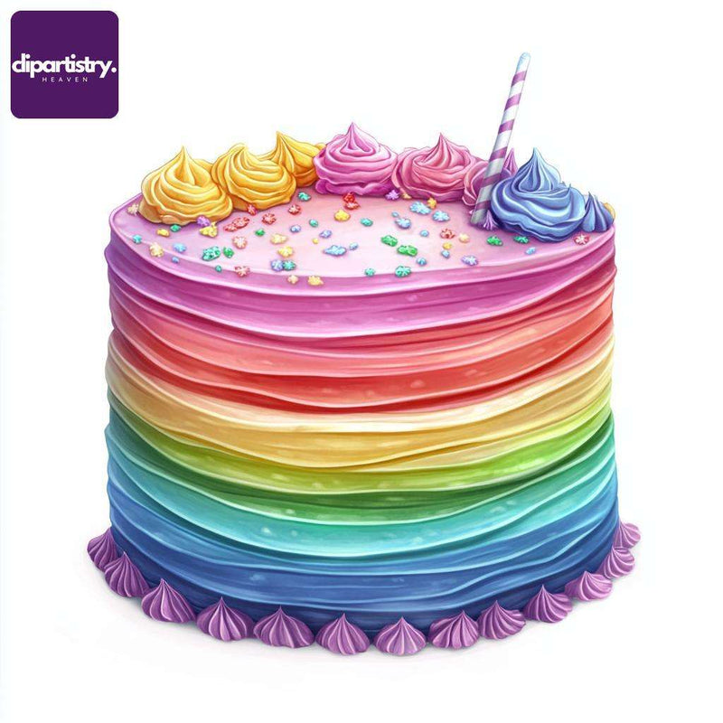 Rainbow Cake Food Clipart - CraftNest - Digital Crafting and Art