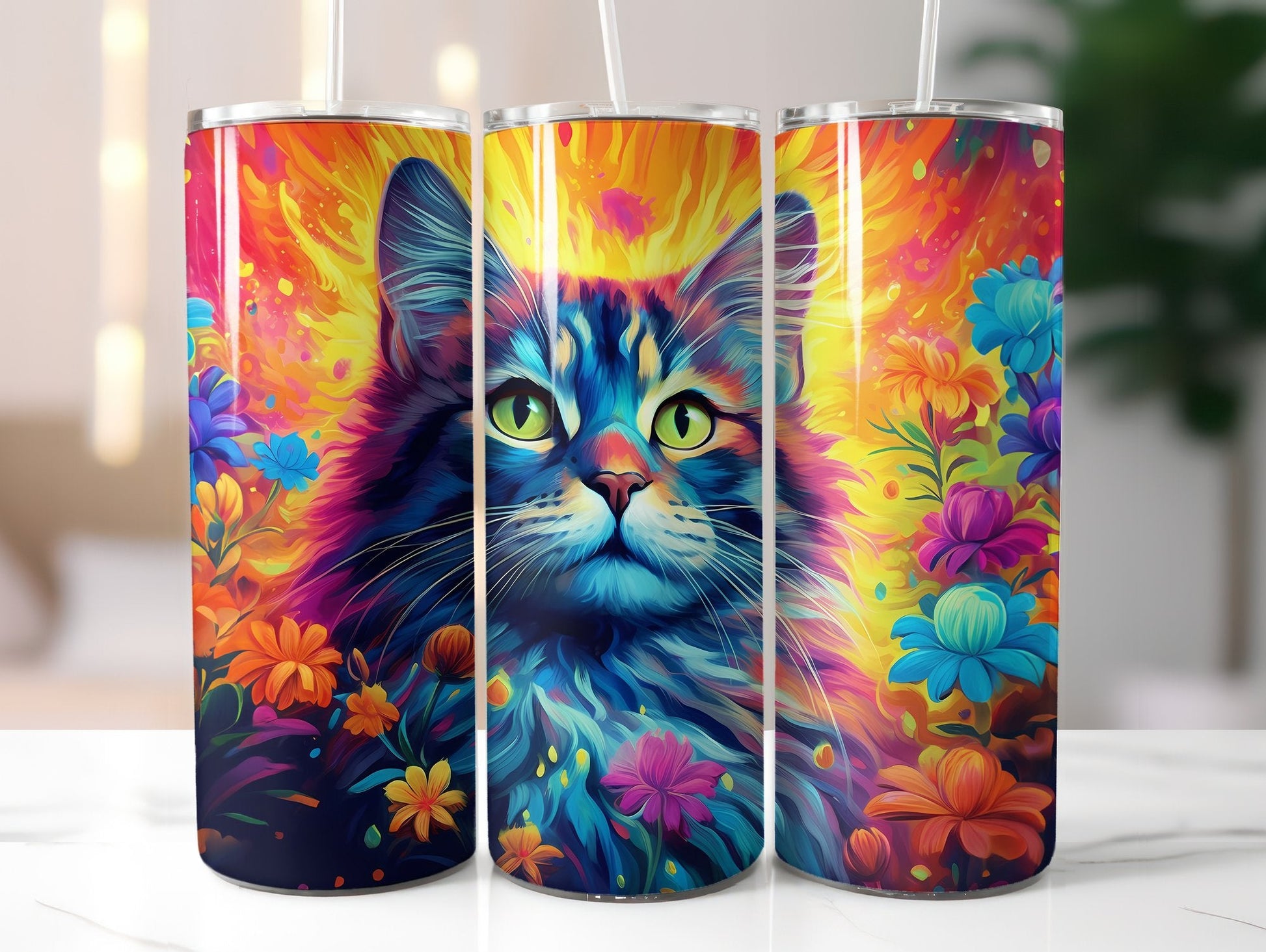Rainbow Cats 1 Tumbler Wrap - CraftNest