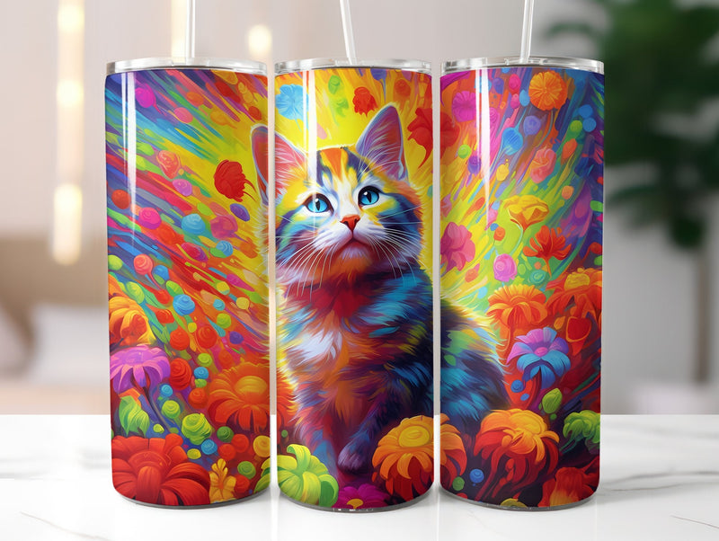 Rainbow Cats 2 Tumbler Wrap - CraftNest