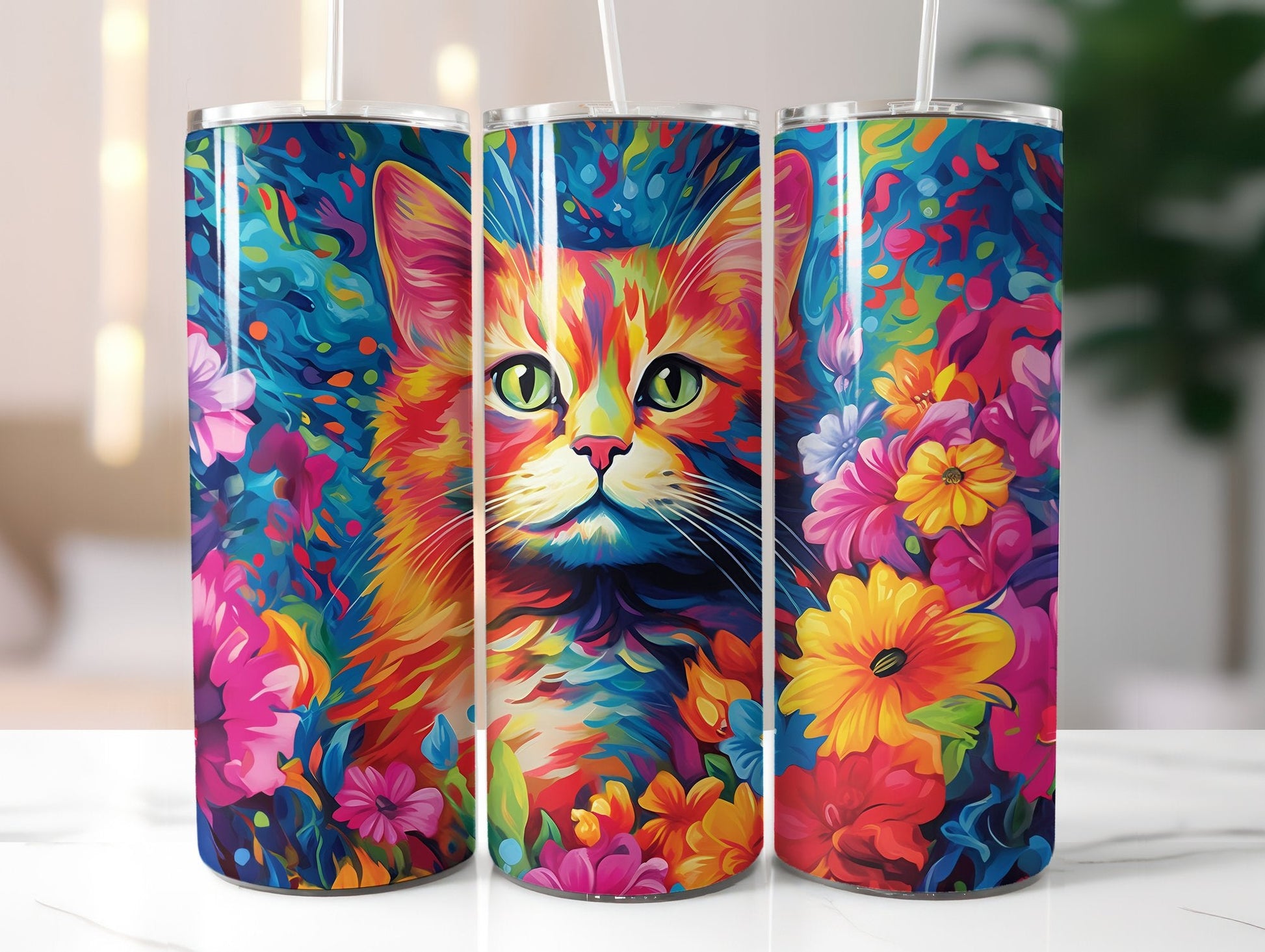 Rainbow Cats 1 Tumbler Wrap - CraftNest