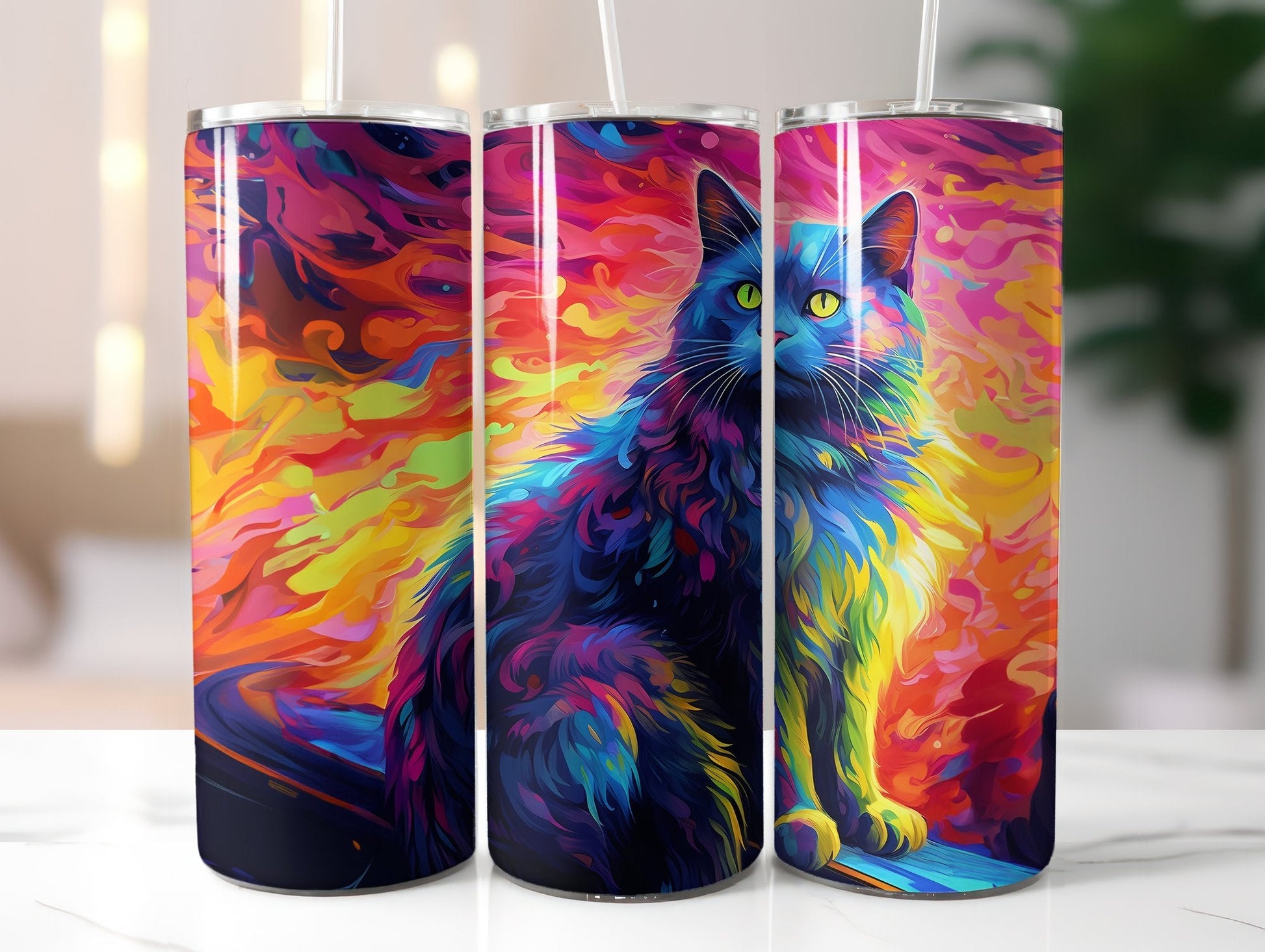 Rainbow Cats 1 Tumbler Wrap - CraftNest