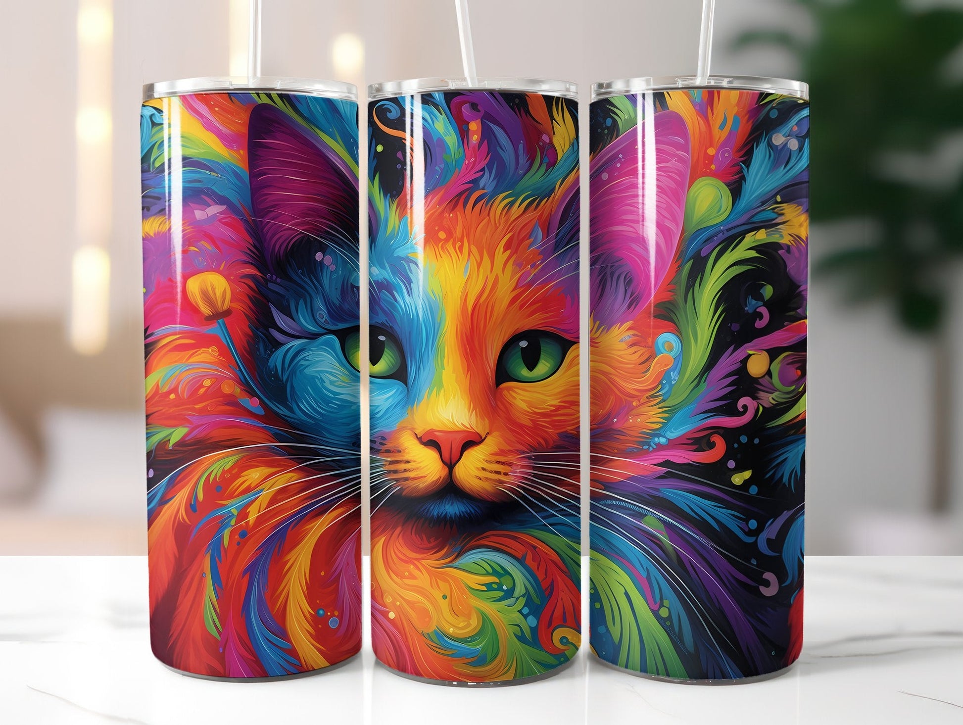 Rainbow Cats 1 Tumbler Wrap - CraftNest