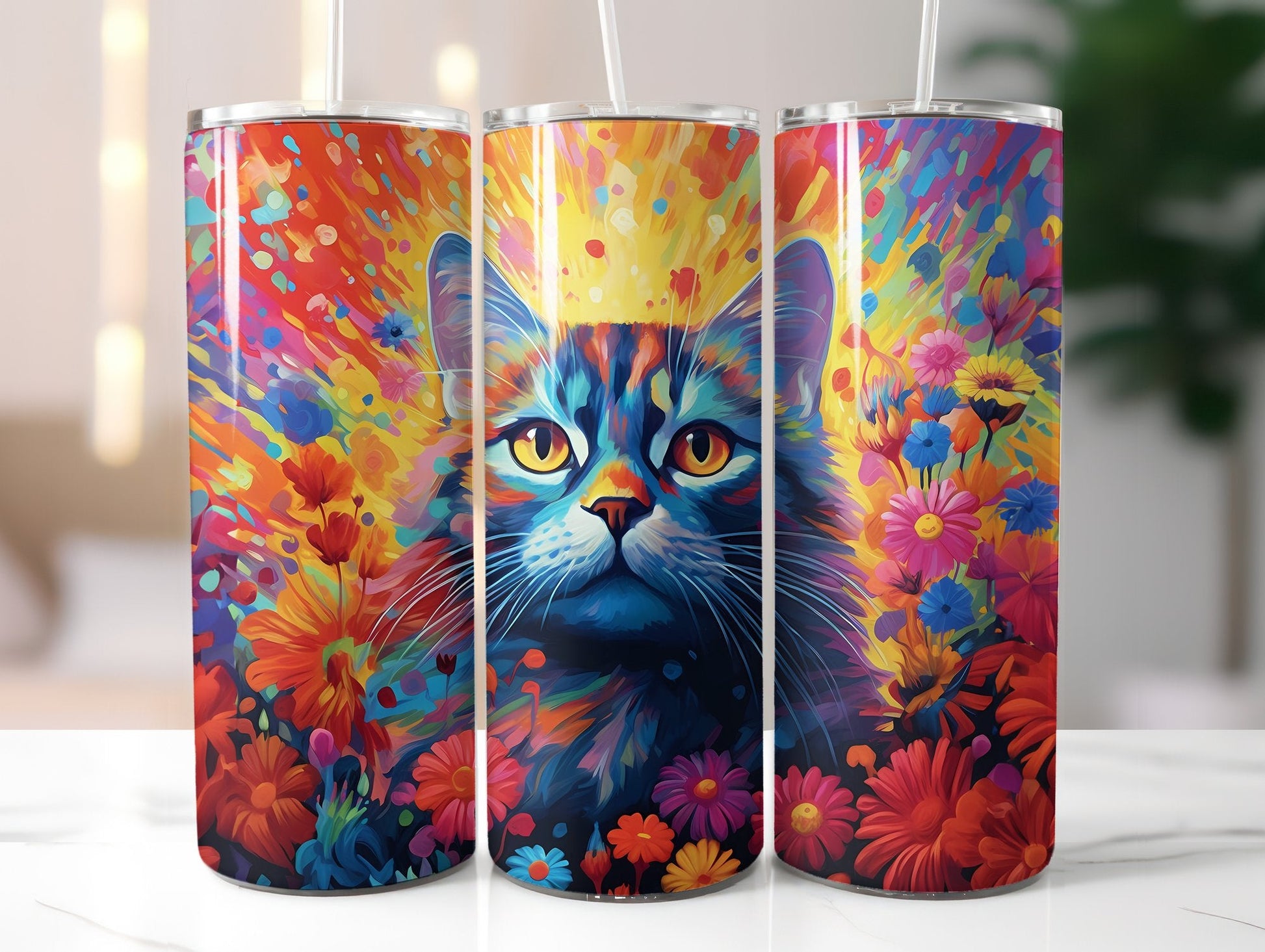 Rainbow Cats 2 Tumbler Wrap - CraftNest
