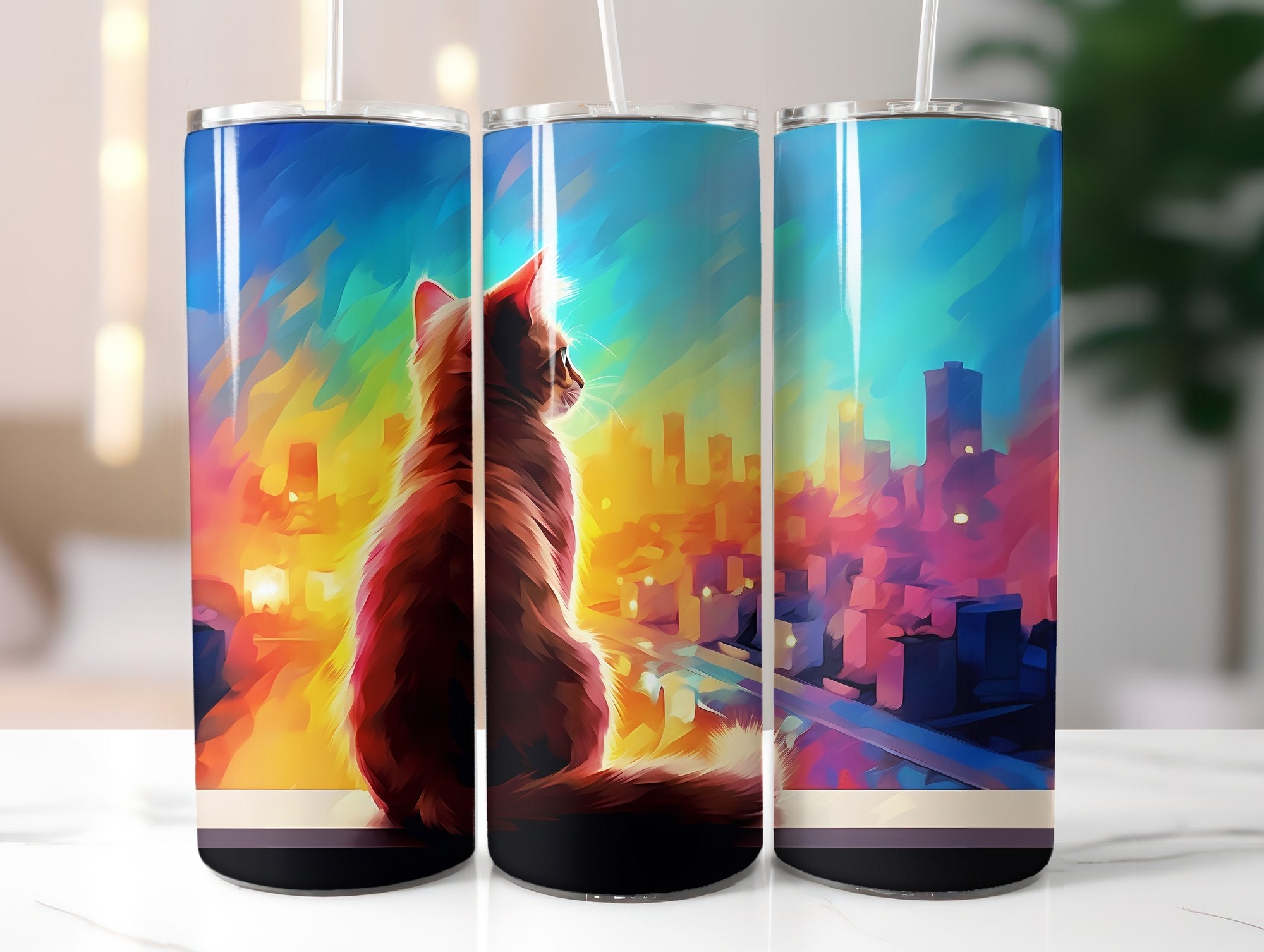 Rainbow Cats 1 Tumbler Wrap - CraftNest