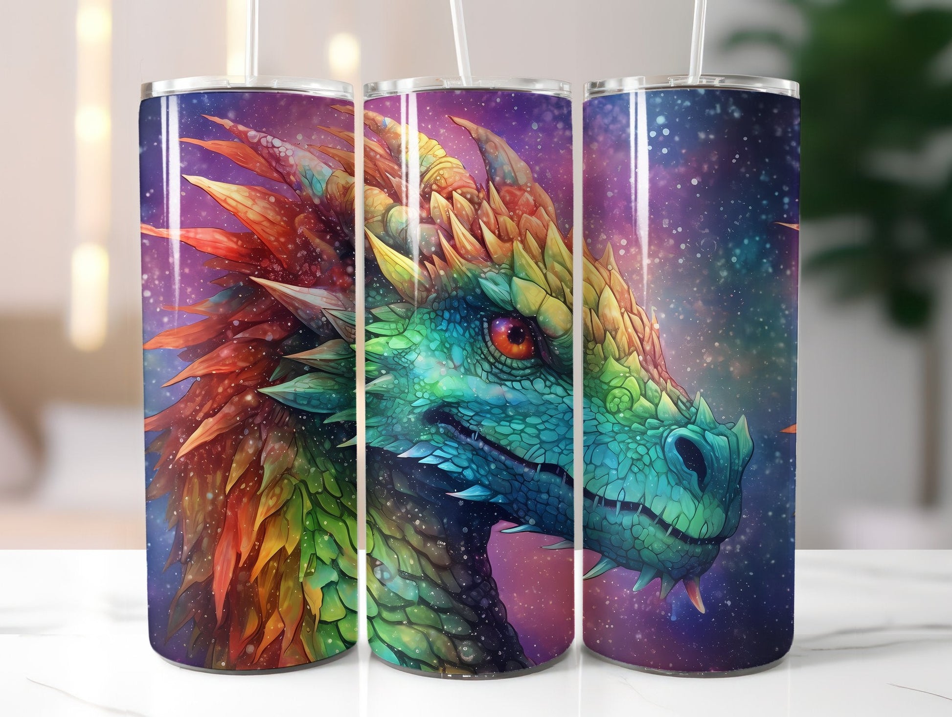 Rainbow Dragon Tumbler Wrap - CraftNest