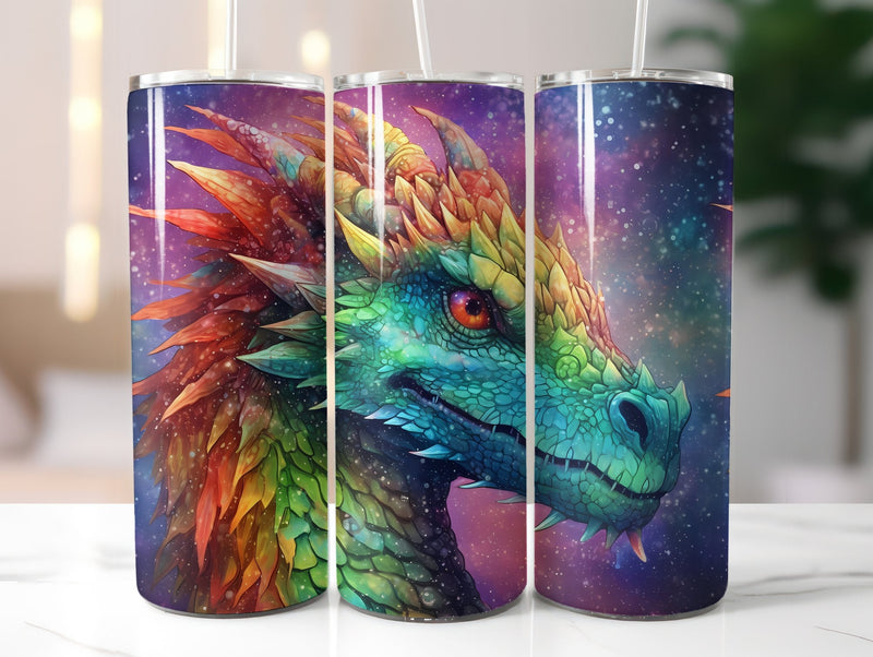 Rainbow Dragon Tumbler Wrap - CraftNest
