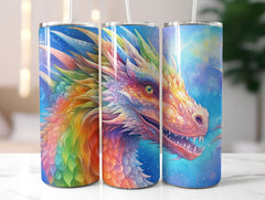 Rainbow Dragon Tumbler Wrap - CraftNest