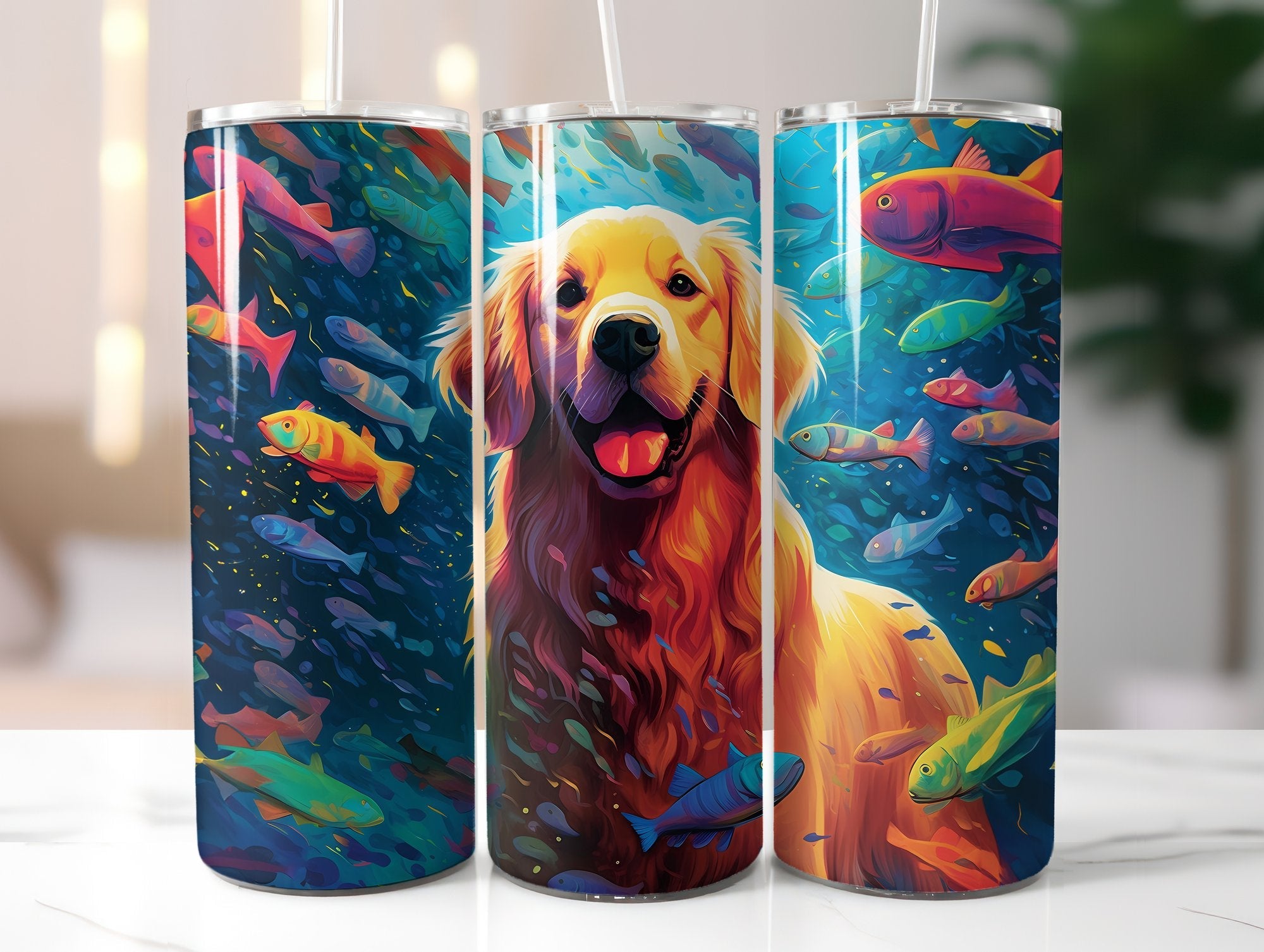 Rainbow Dogs Tumbler Wrap - CraftNest